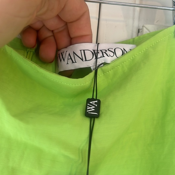 JW ANDERSON US sz 4 UK 8 lime green curved hem mini skirt NWT - Picture 6 of 9